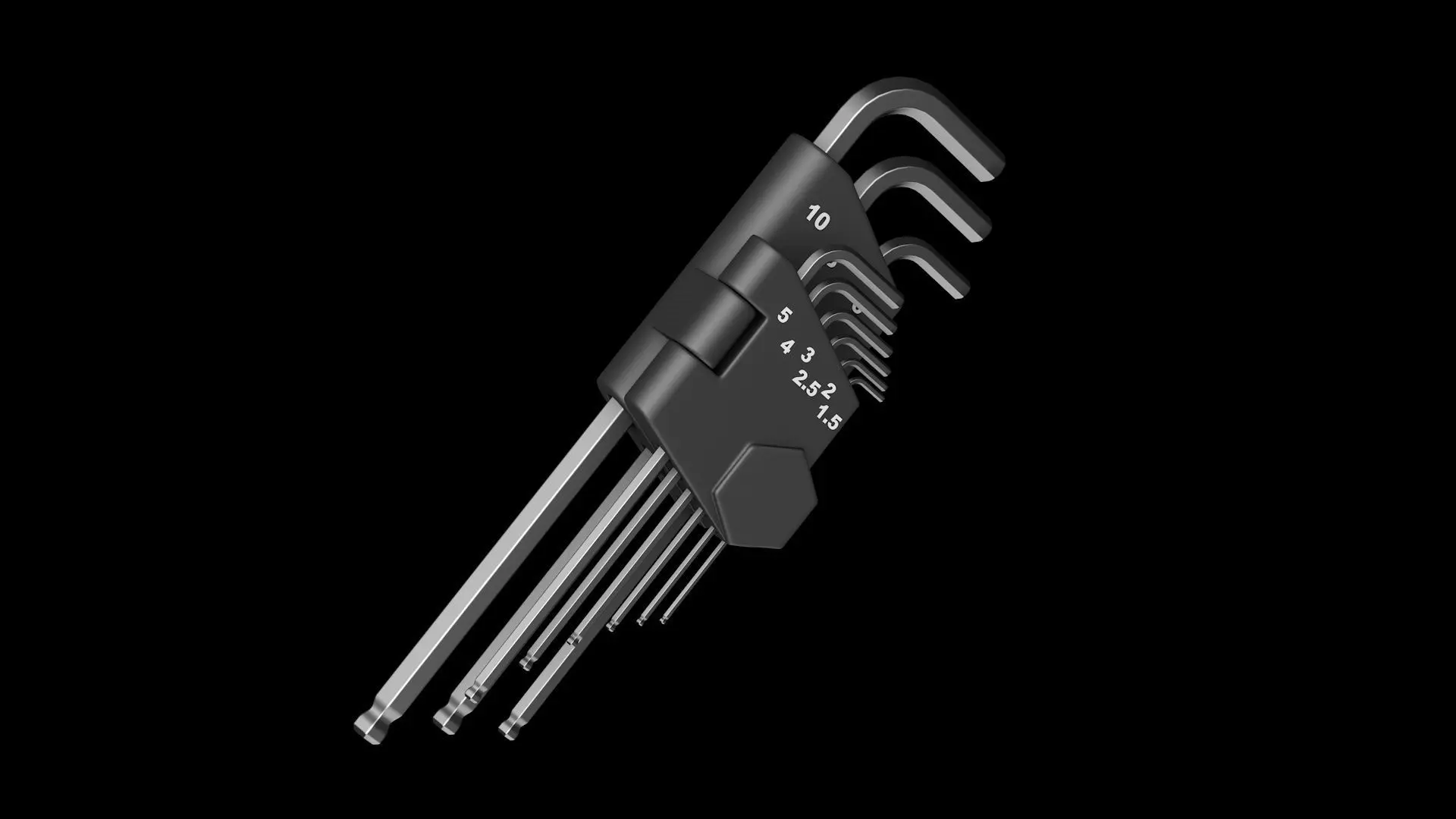 Allen keys hex 3D model_0