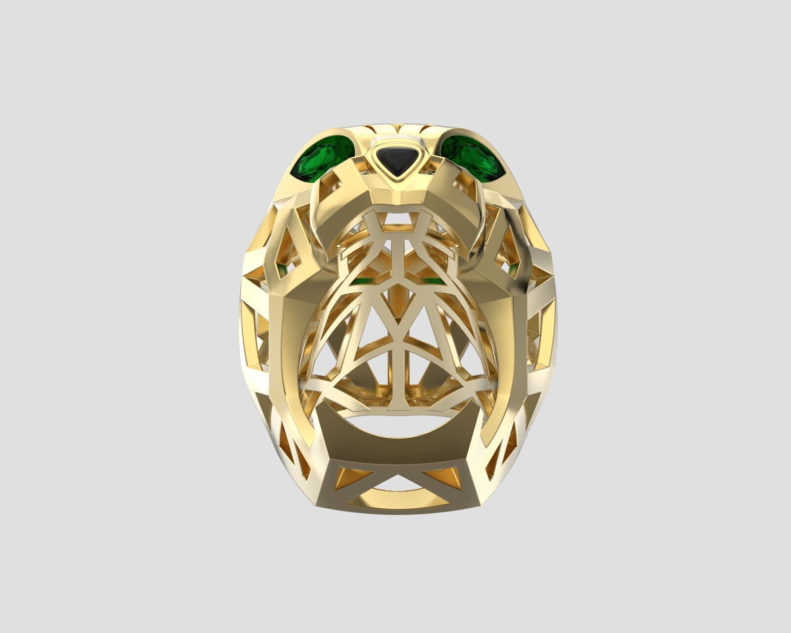 Ring head tiger 3D print model_5