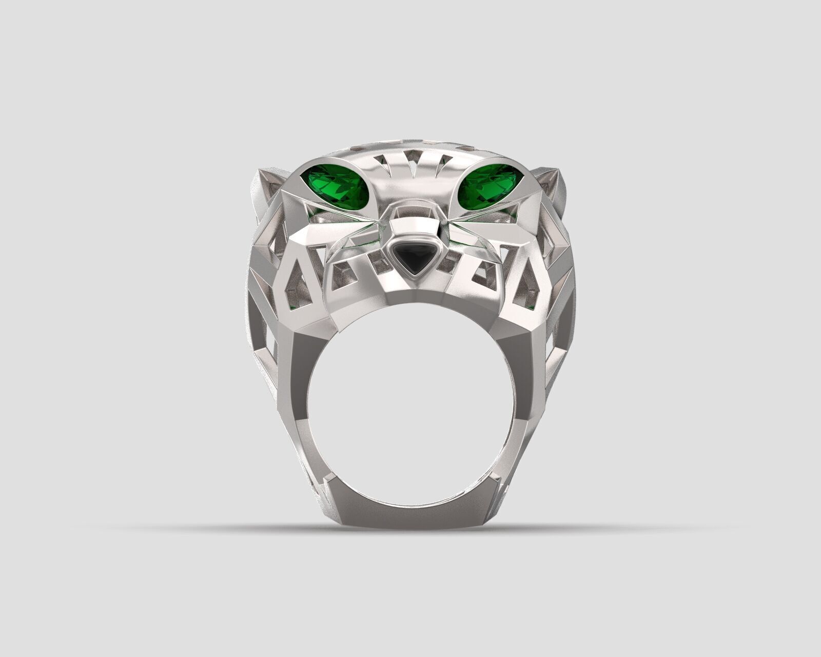 Ring head tiger 3D print model_2