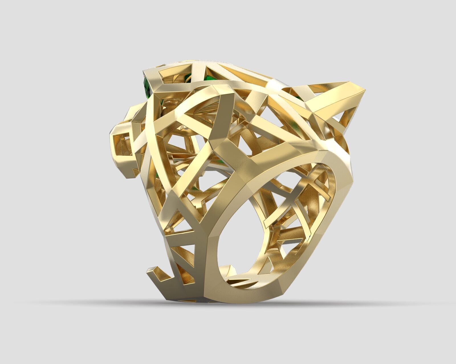 Ring head tiger 3D print model_8