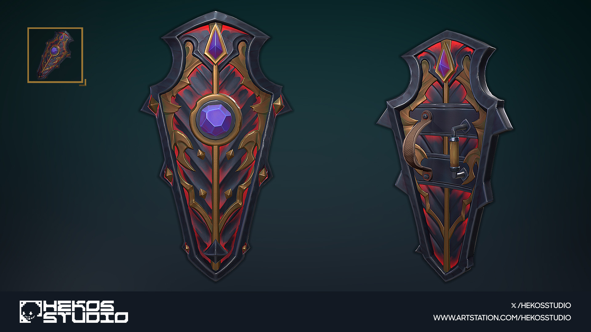 15 Stylized Shields Low-poly 3D model_9