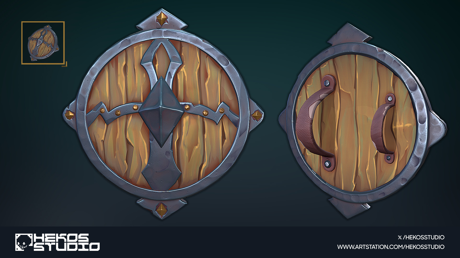 15 Stylized Shields Low-poly 3D model_4