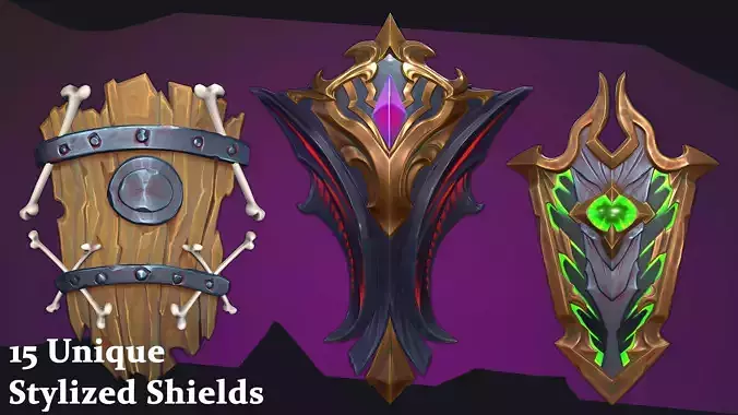 15 Stylized Shields