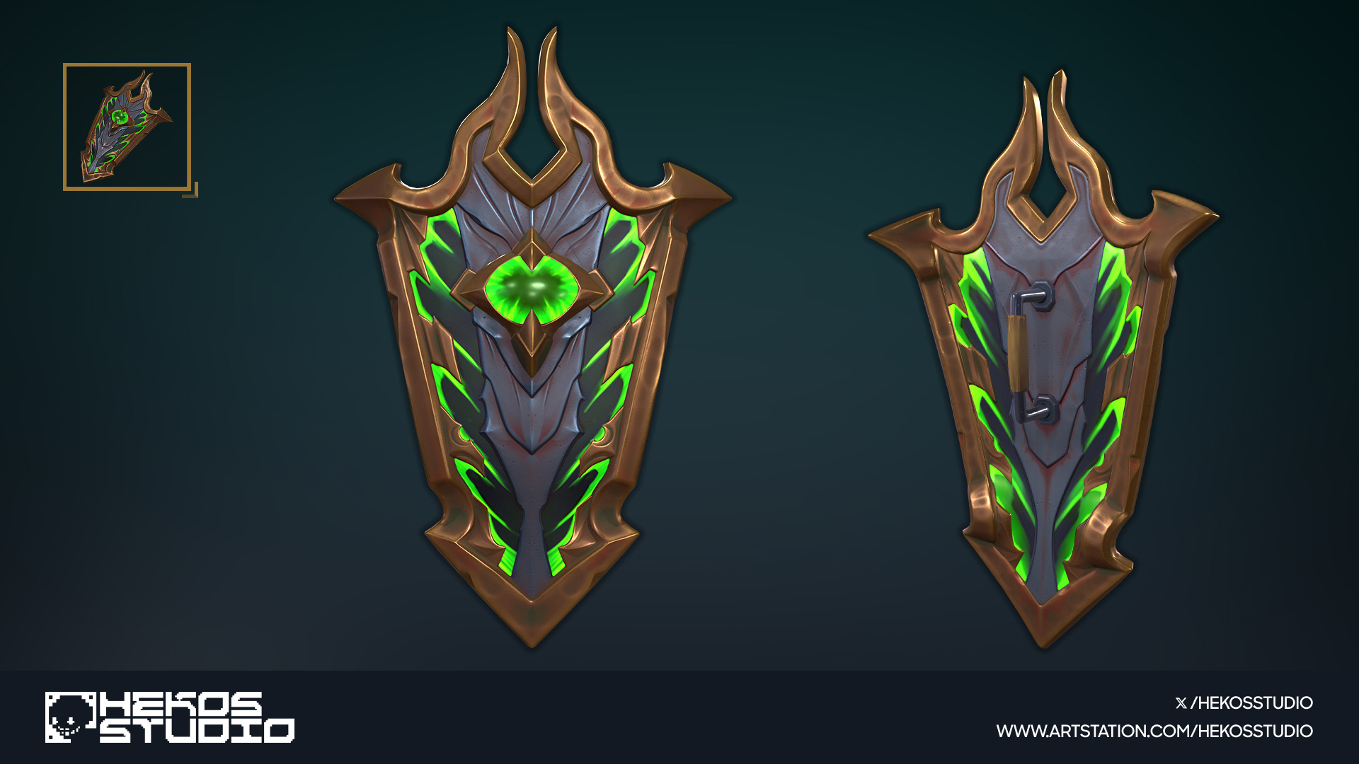 15 Stylized Shields Low-poly 3D model_13