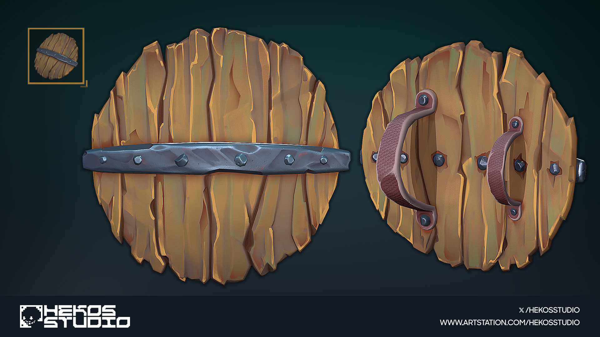 15 Stylized Shields Low-poly 3D model_2