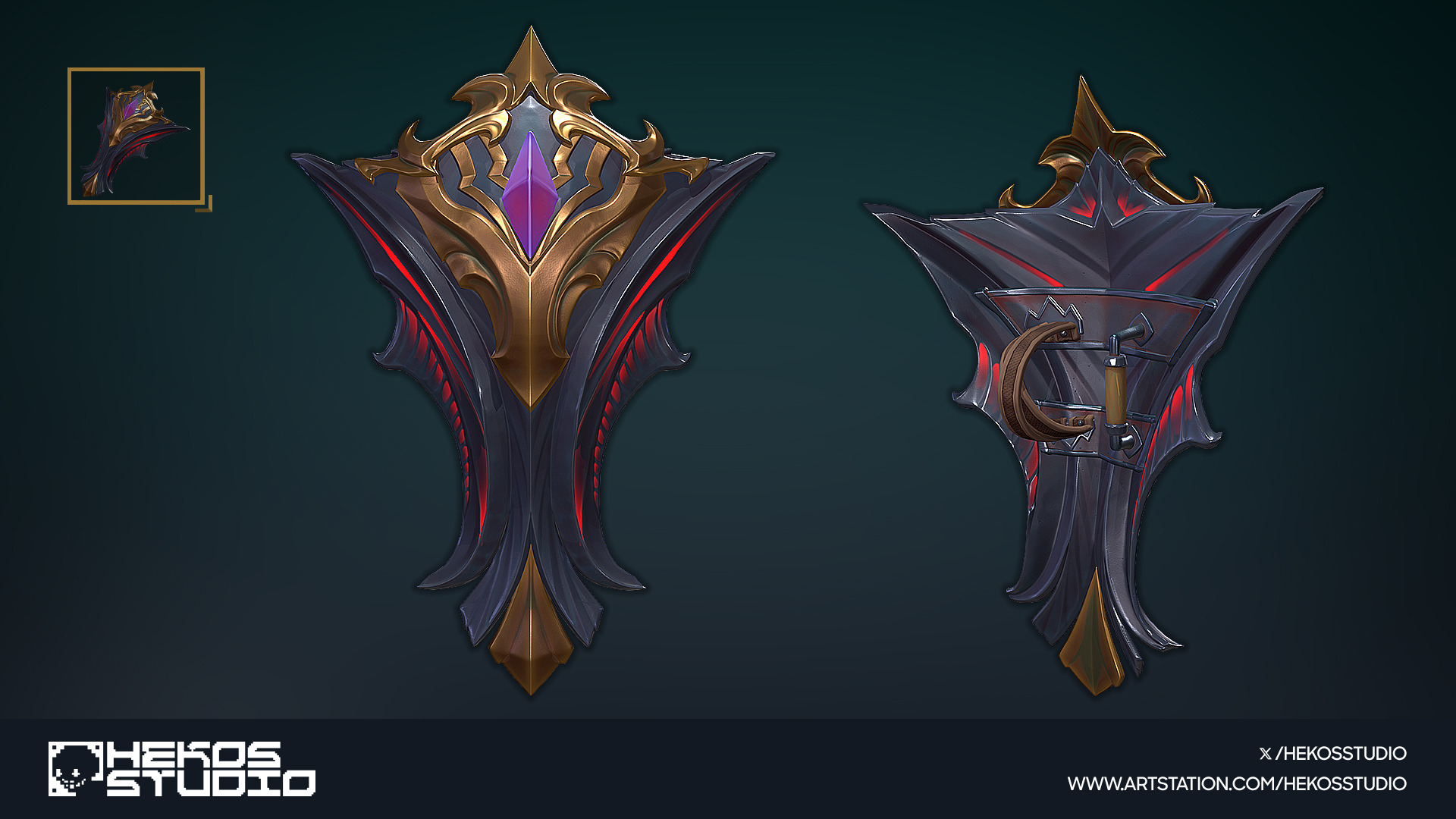 15 Stylized Shields Low-poly 3D model_10