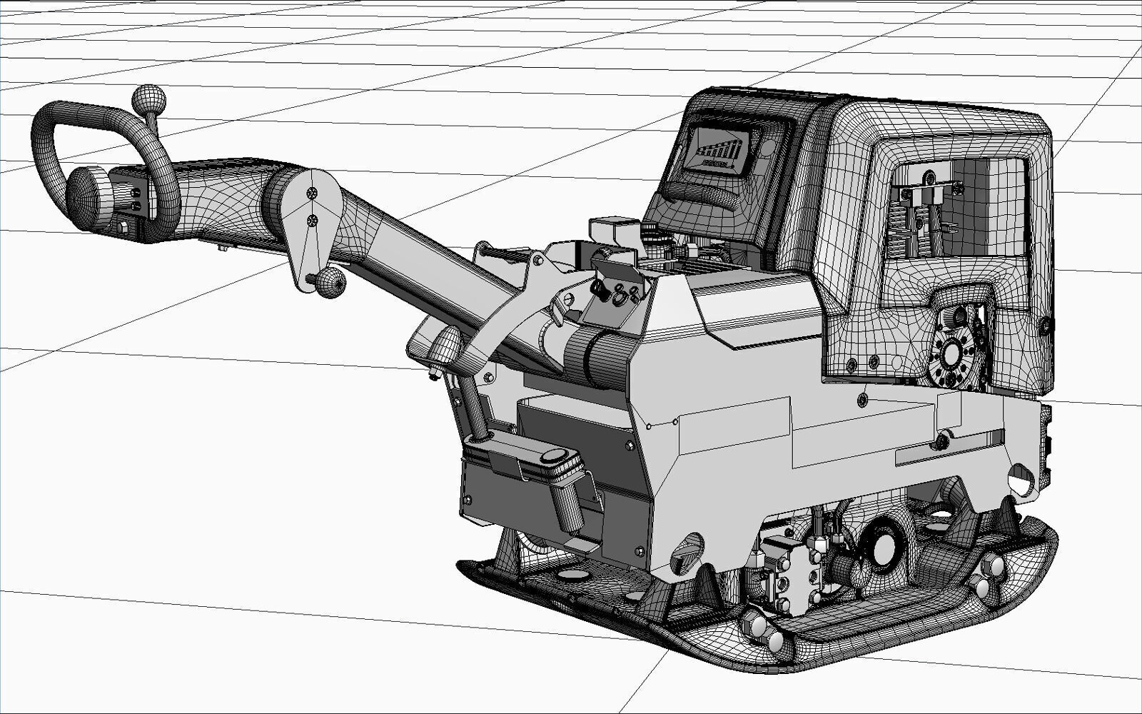 Ammann 55-75 Vibratory Reversible Plate PBR 3D model_19