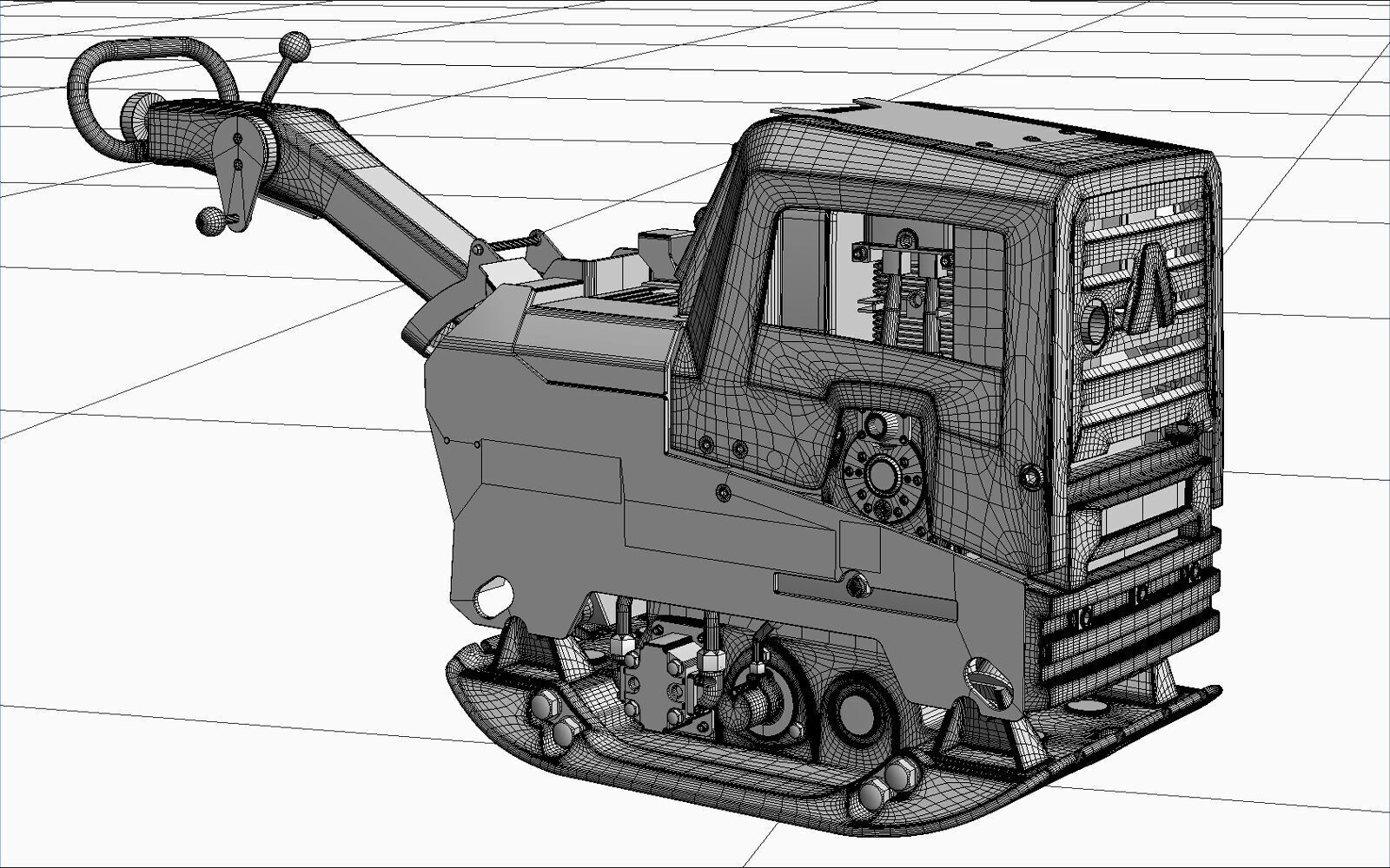 Ammann 55-75 Vibratory Reversible Plate PBR 3D model_18