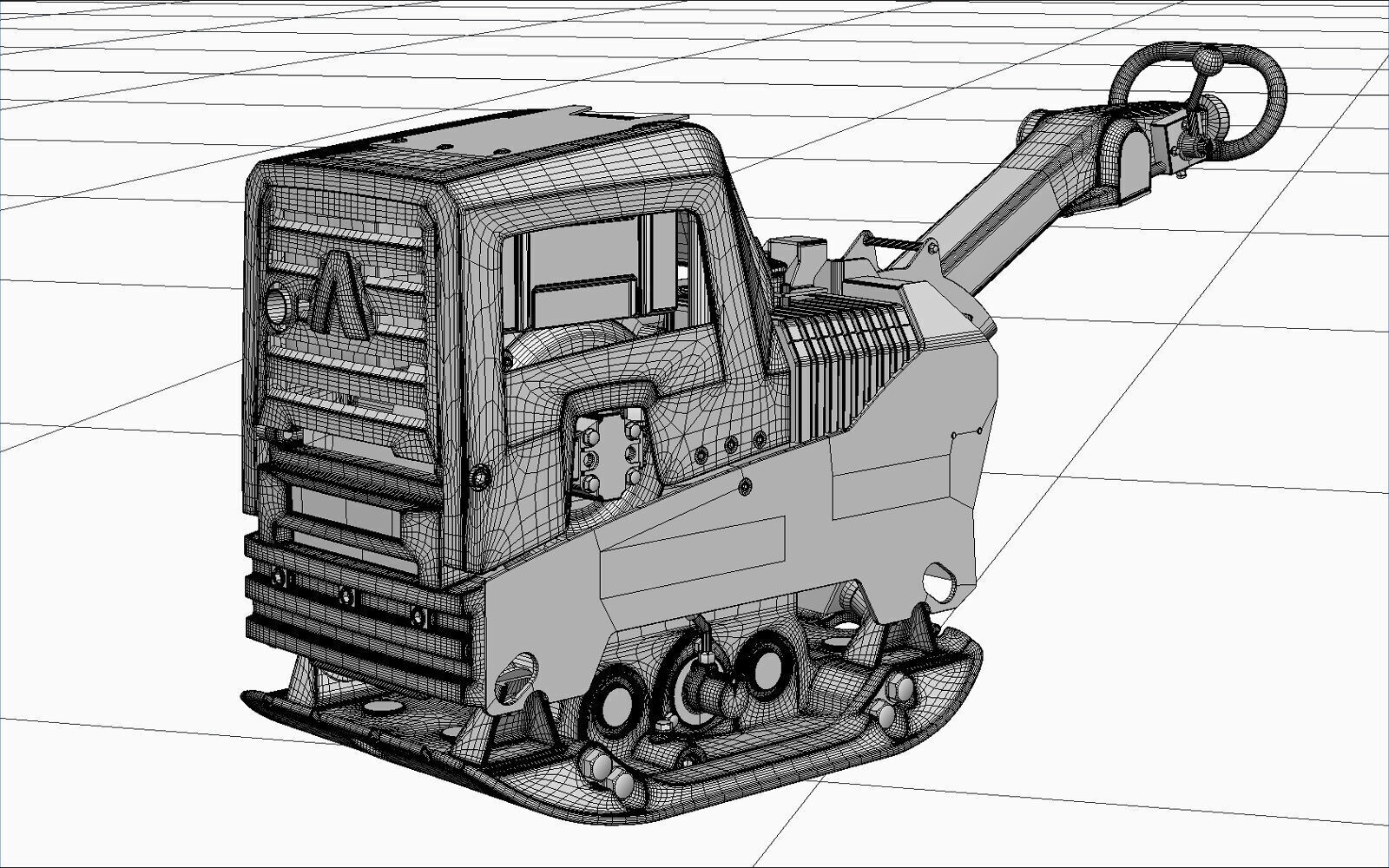 Ammann 55-75 Vibratory Reversible Plate PBR 3D model_17