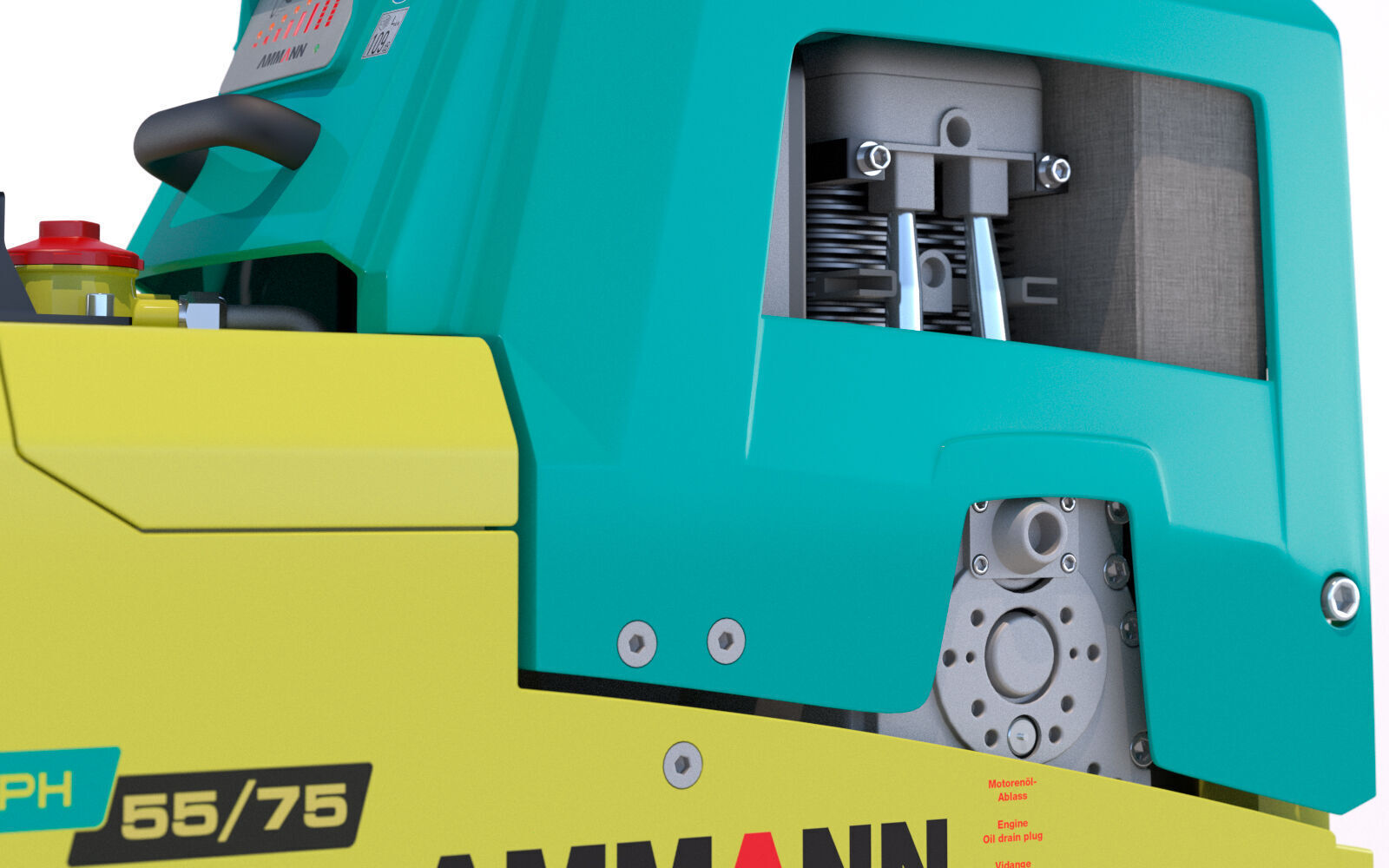 Ammann 55-75 Vibratory Reversible Plate PBR 3D model_10