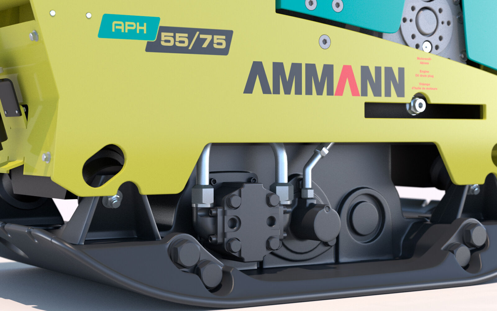 Ammann 55-75 Vibratory Reversible Plate PBR 3D model_11