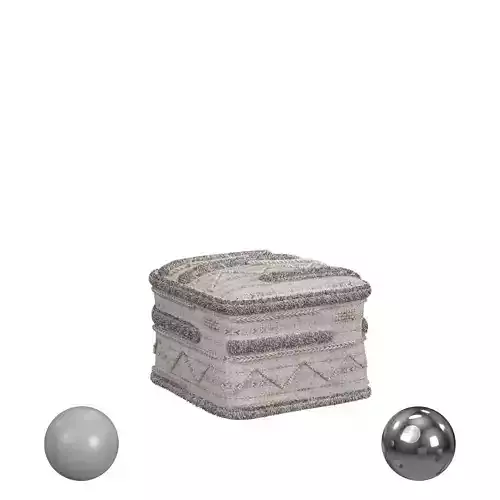 Performance Fallon Gray Multi Pouf