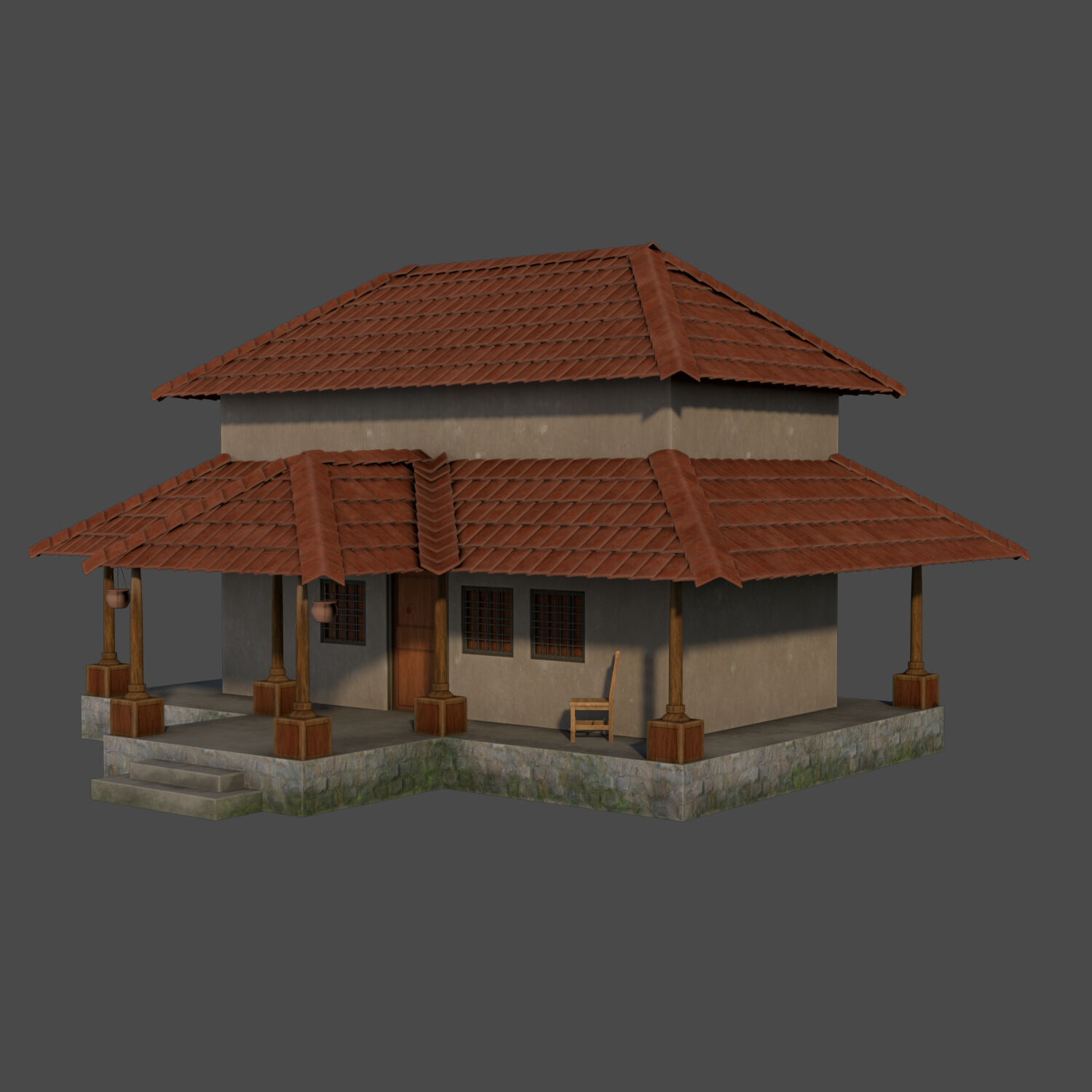 Bungalow 3D model_1