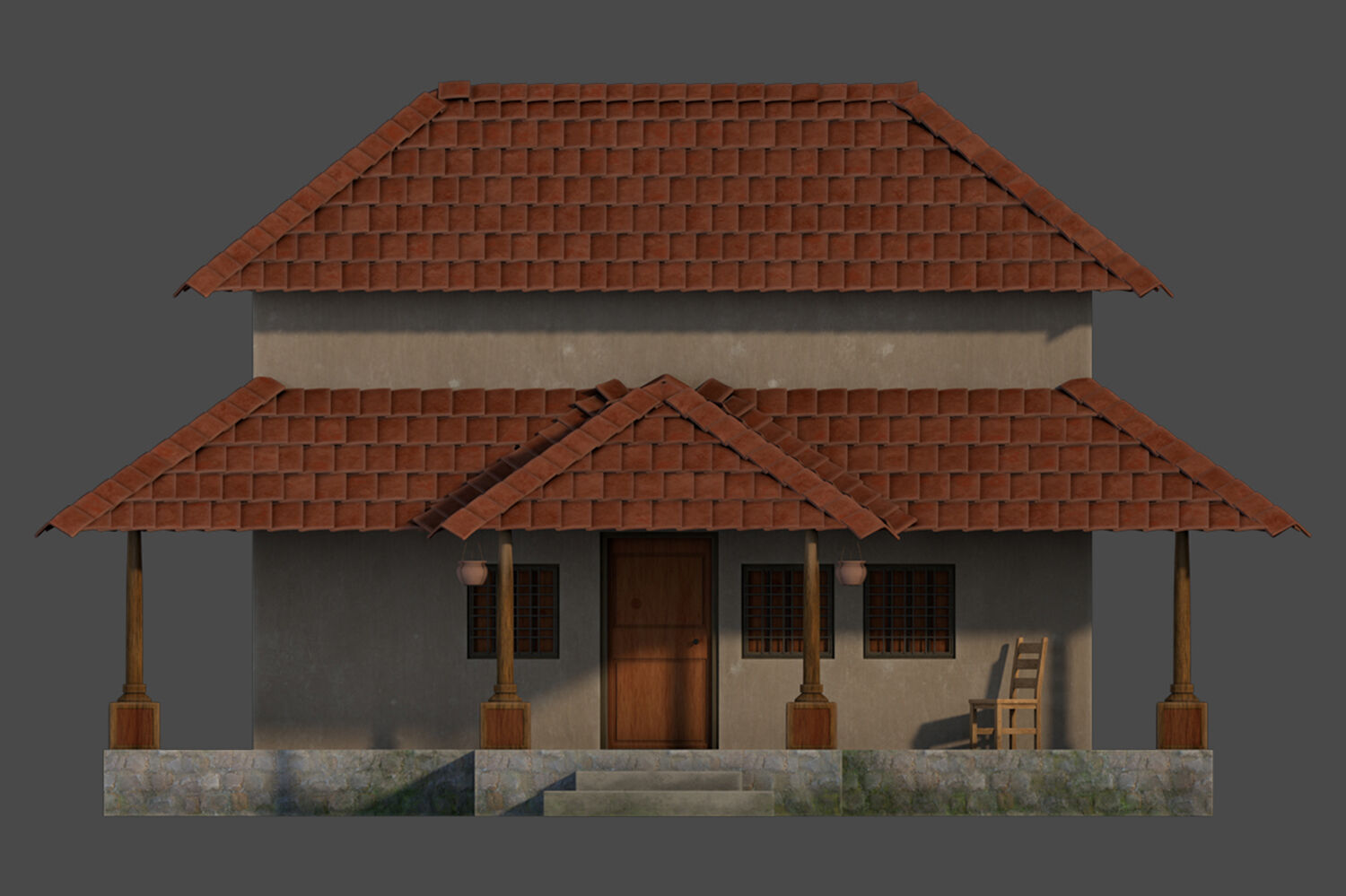 Bungalow 3D model_4