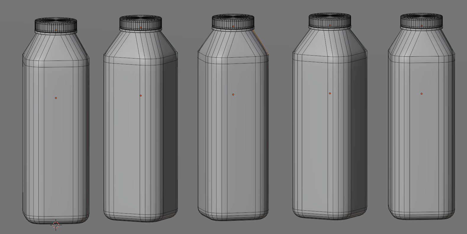 juice bottles 3D model_3