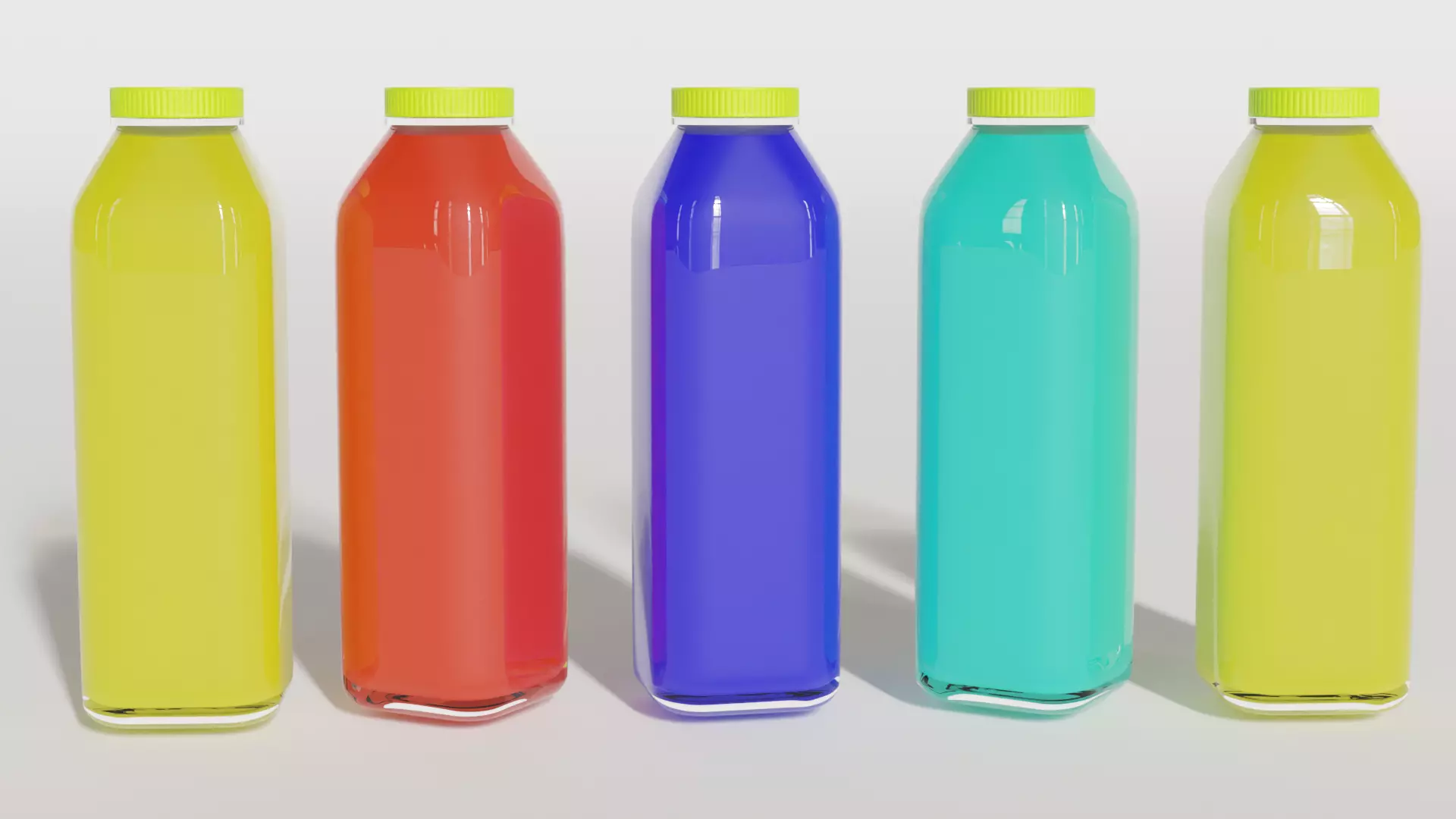 juice bottles 3D model_0