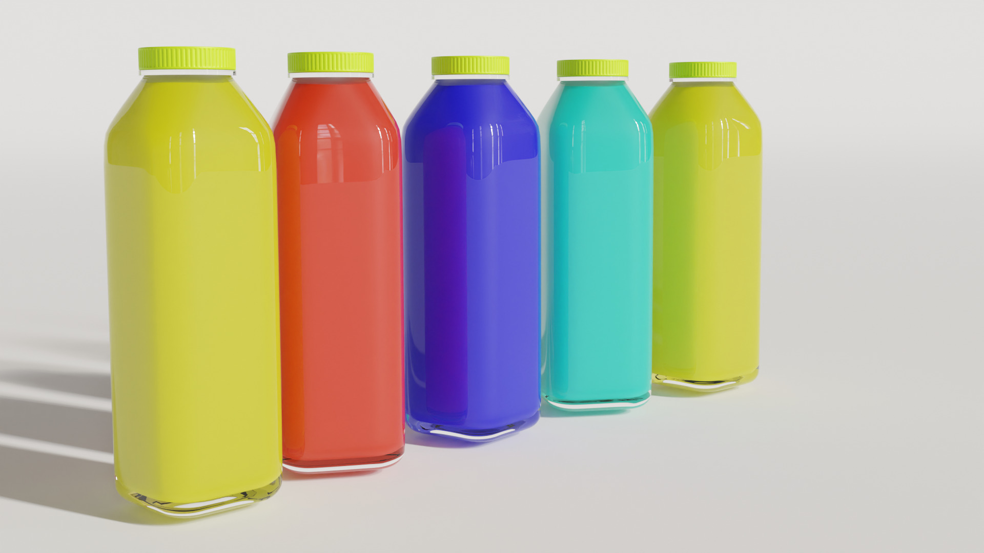 juice bottles 3D model_1