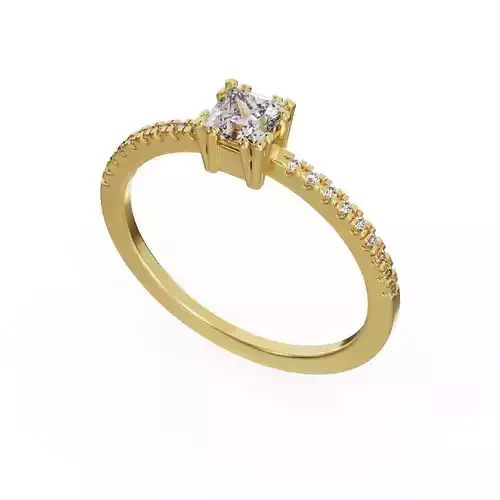 Princess cut diamond ring
