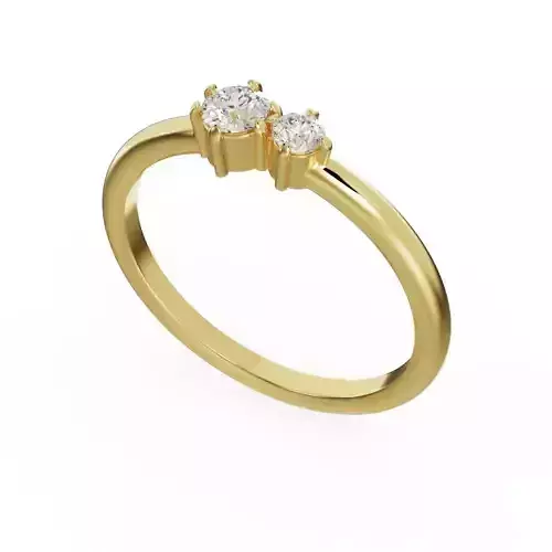 Two stones engagement ring