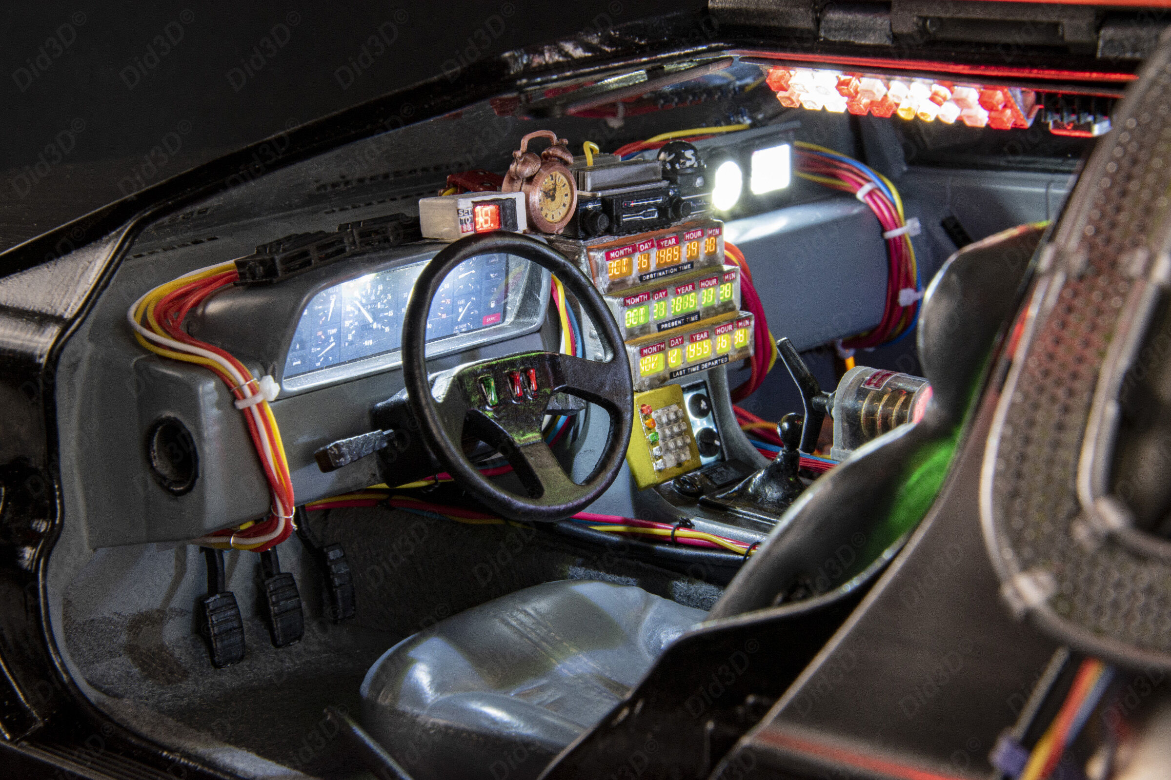 Flying DELOREAN V2 Animatronic 1-8 Scale 530mm 3D print model_18