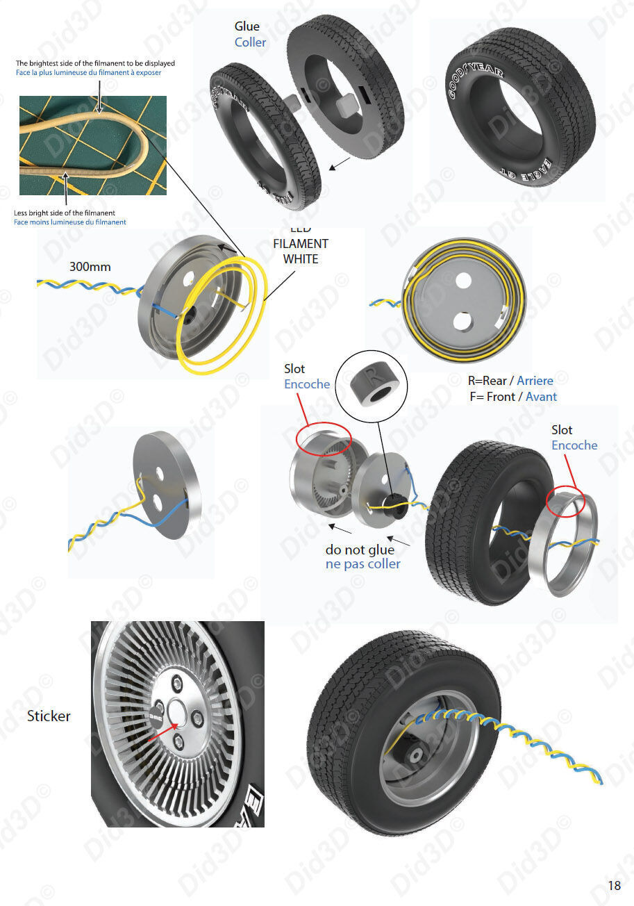 Flying DELOREAN V2 Animatronic 1-8 Scale 530mm 3D print model_22