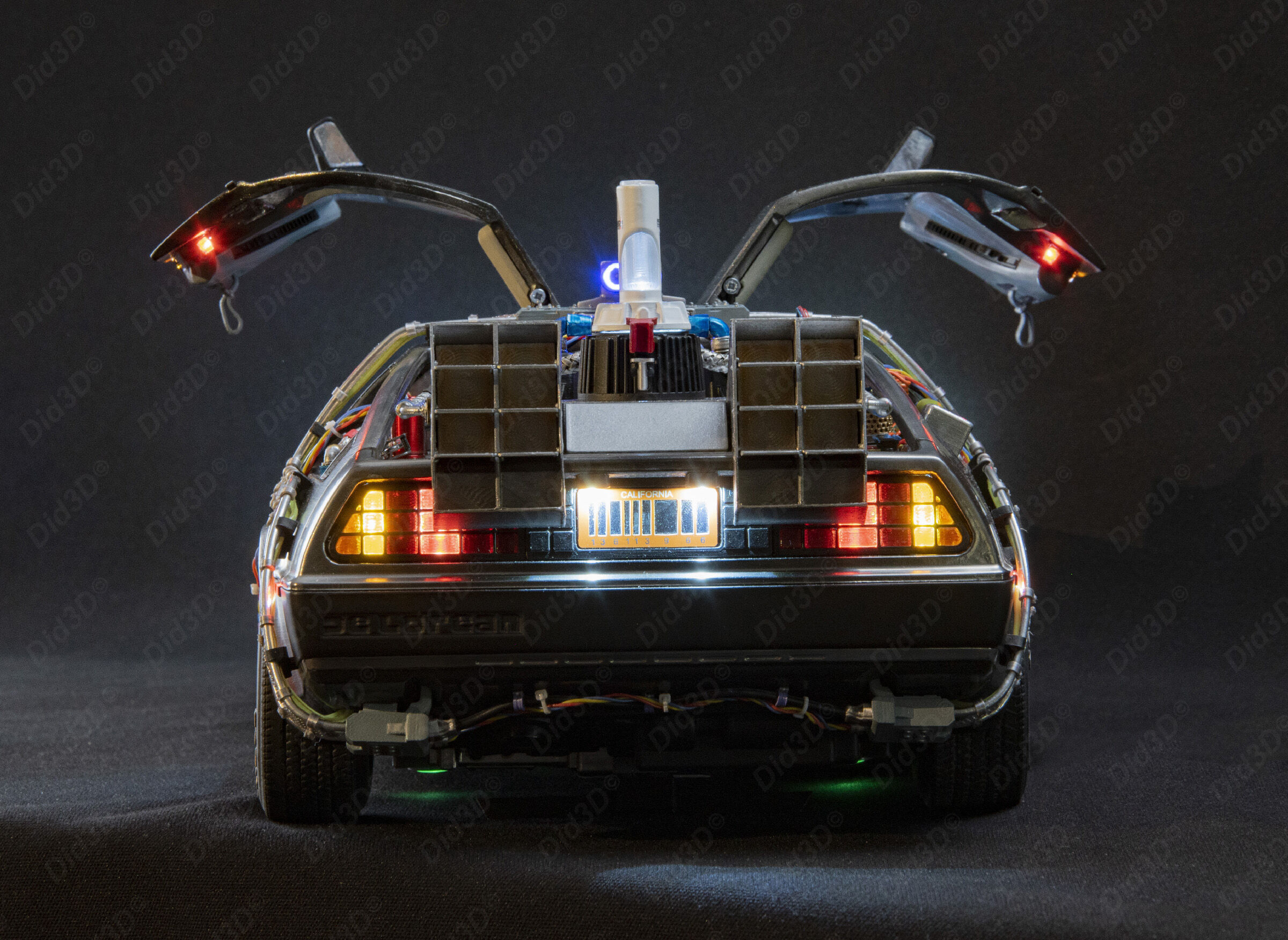 Flying DELOREAN V2 Animatronic 1-8 Scale 530mm 3D print model_7