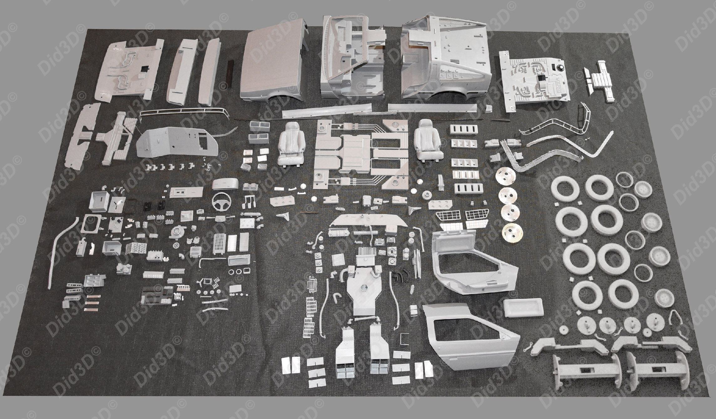 Flying DELOREAN V2 Animatronic 1-8 Scale 530mm 3D print model_19