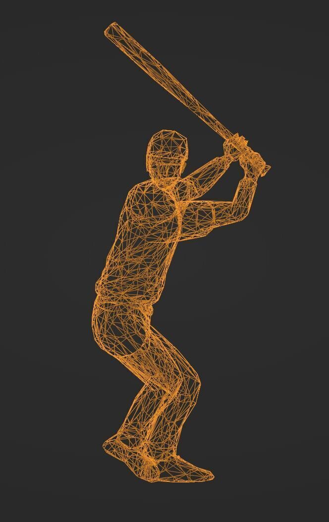 Lowpoly Baseball Batter 01 print 3D print model_7
