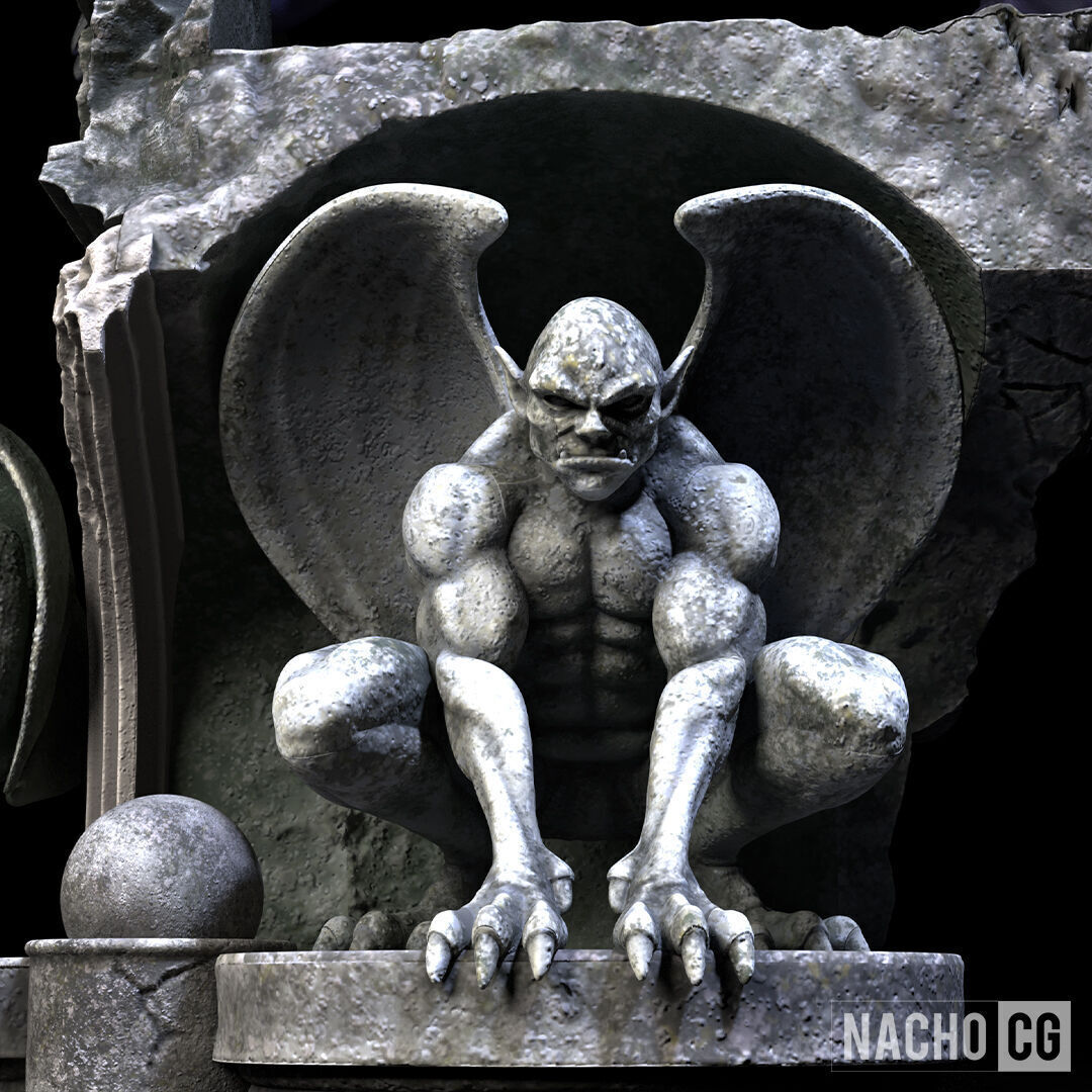 Fan Art - Goliath from Gargoyles - Statue 3D print model_9