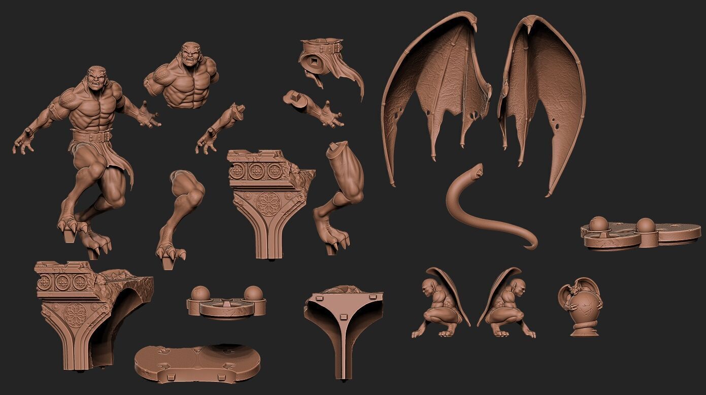 Fan Art - Goliath from Gargoyles - Statue 3D print model_10