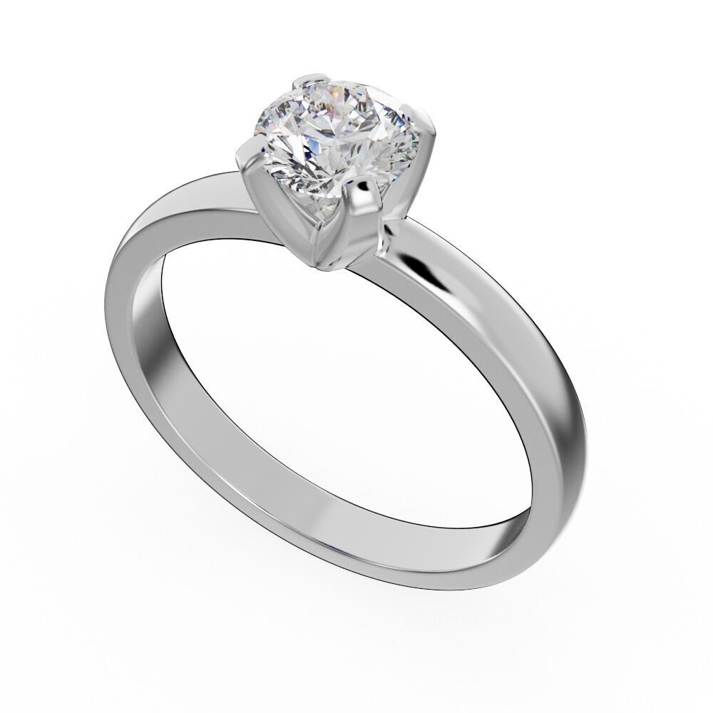 Engagement diamond ring 3D print model_15