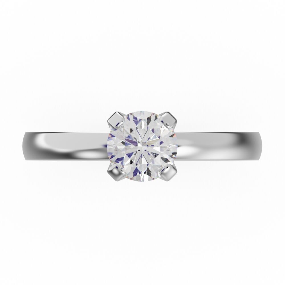 Engagement diamond ring 3D print model_12