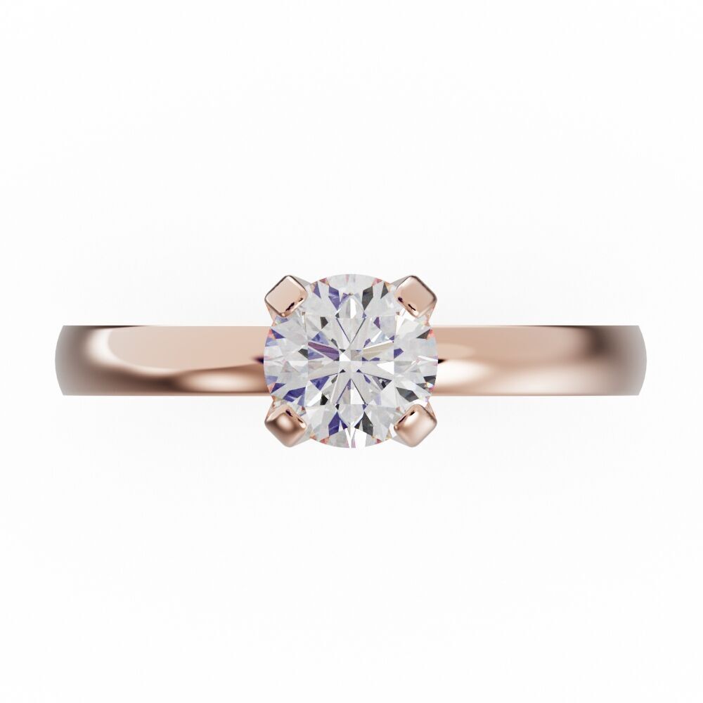 Engagement diamond ring 3D print model_4