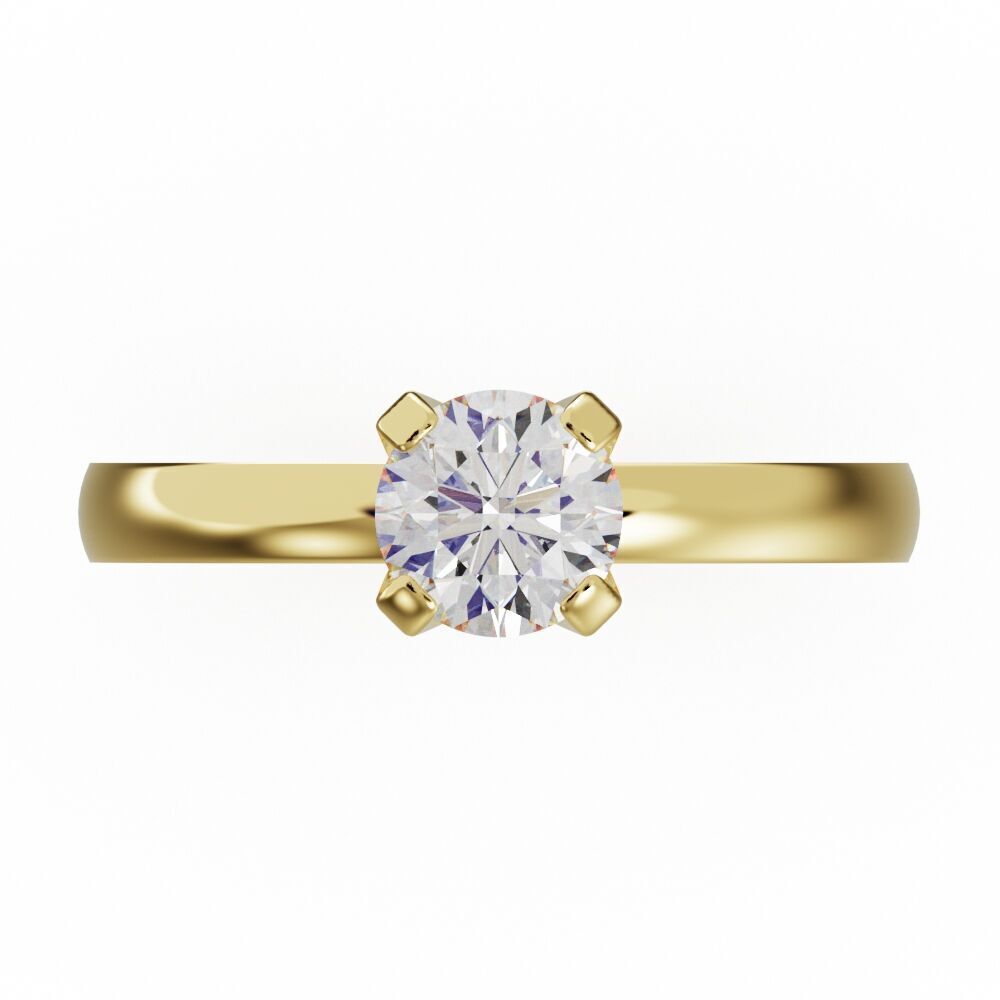 Engagement diamond ring 3D print model_16