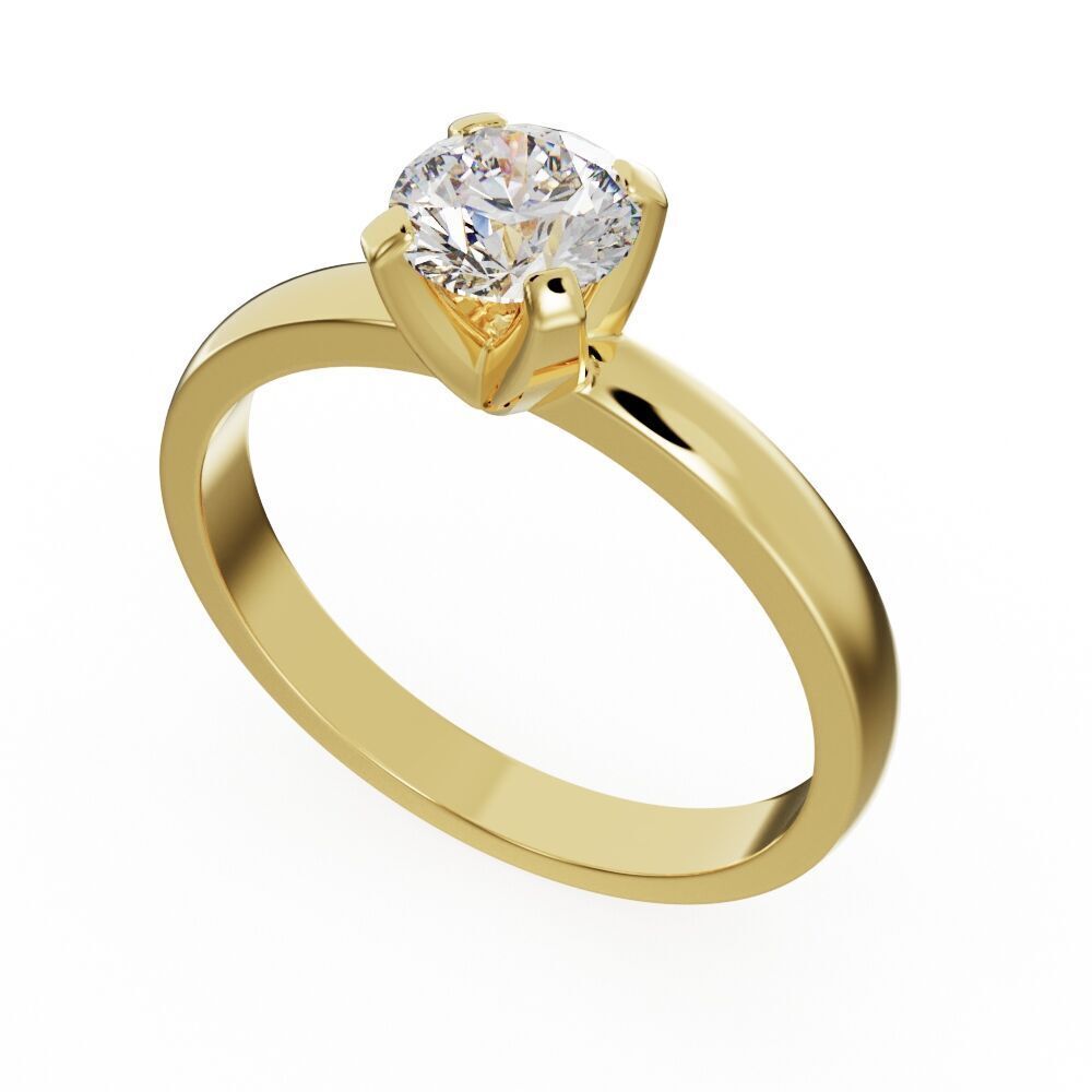 Engagement diamond ring 3D print model_19