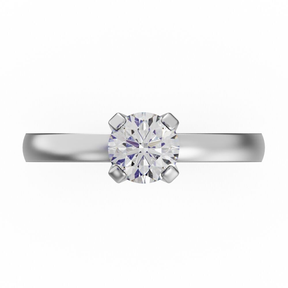 Engagement diamond ring 3D print model_8