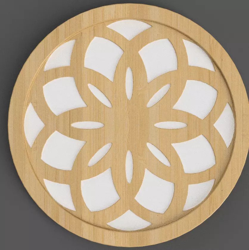 geometric coaster - table top - keychain- wall art 3D stl 5 3D print model