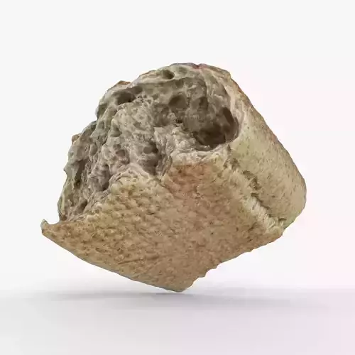 Photorealistic 3D scan of half a bread Low-poly 3D model Photorealistic 3D scan of half a bread Low-poly 3D model