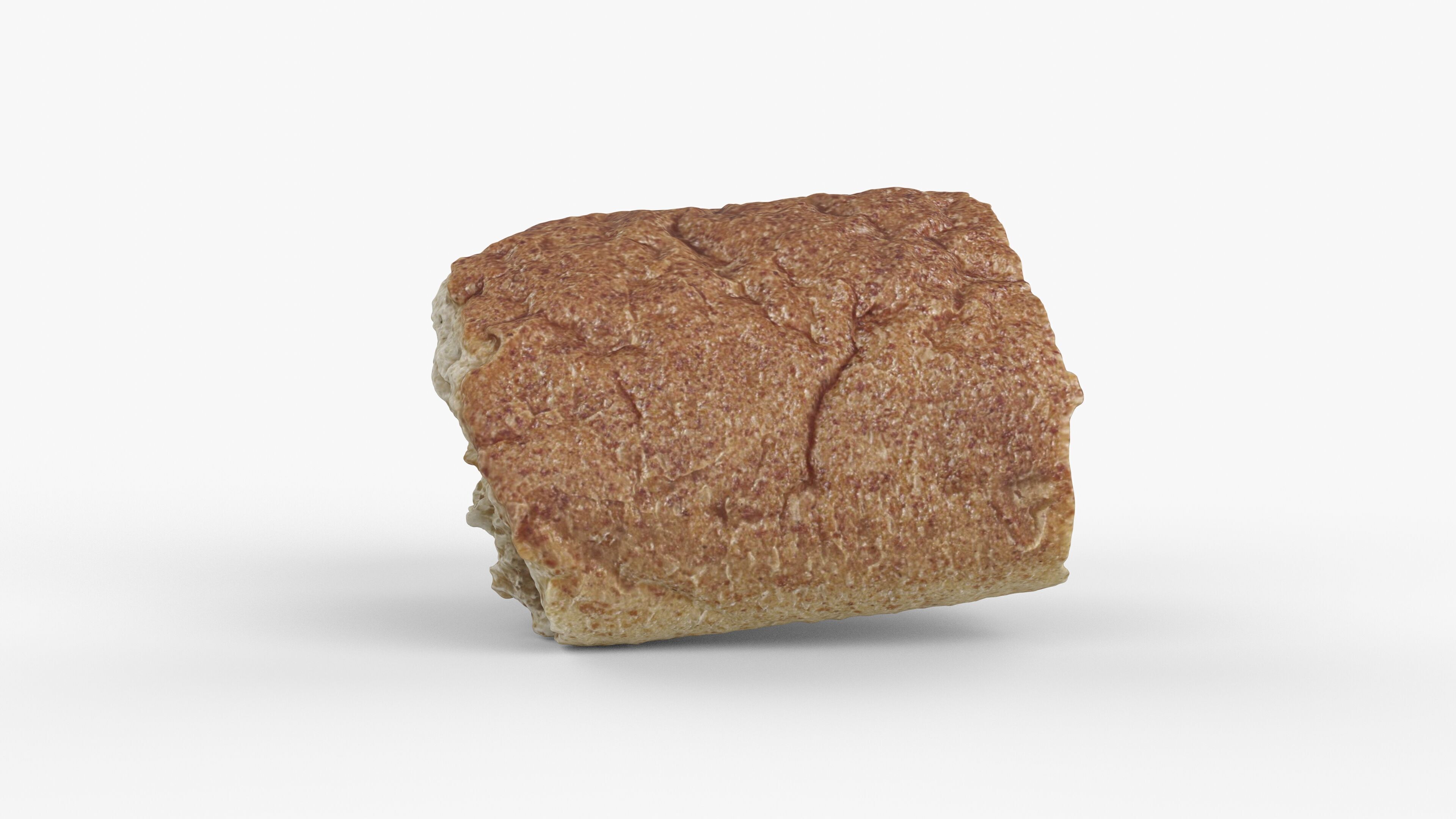 Photorealistic 3D scan of half a bread Low-poly 3D model_7
