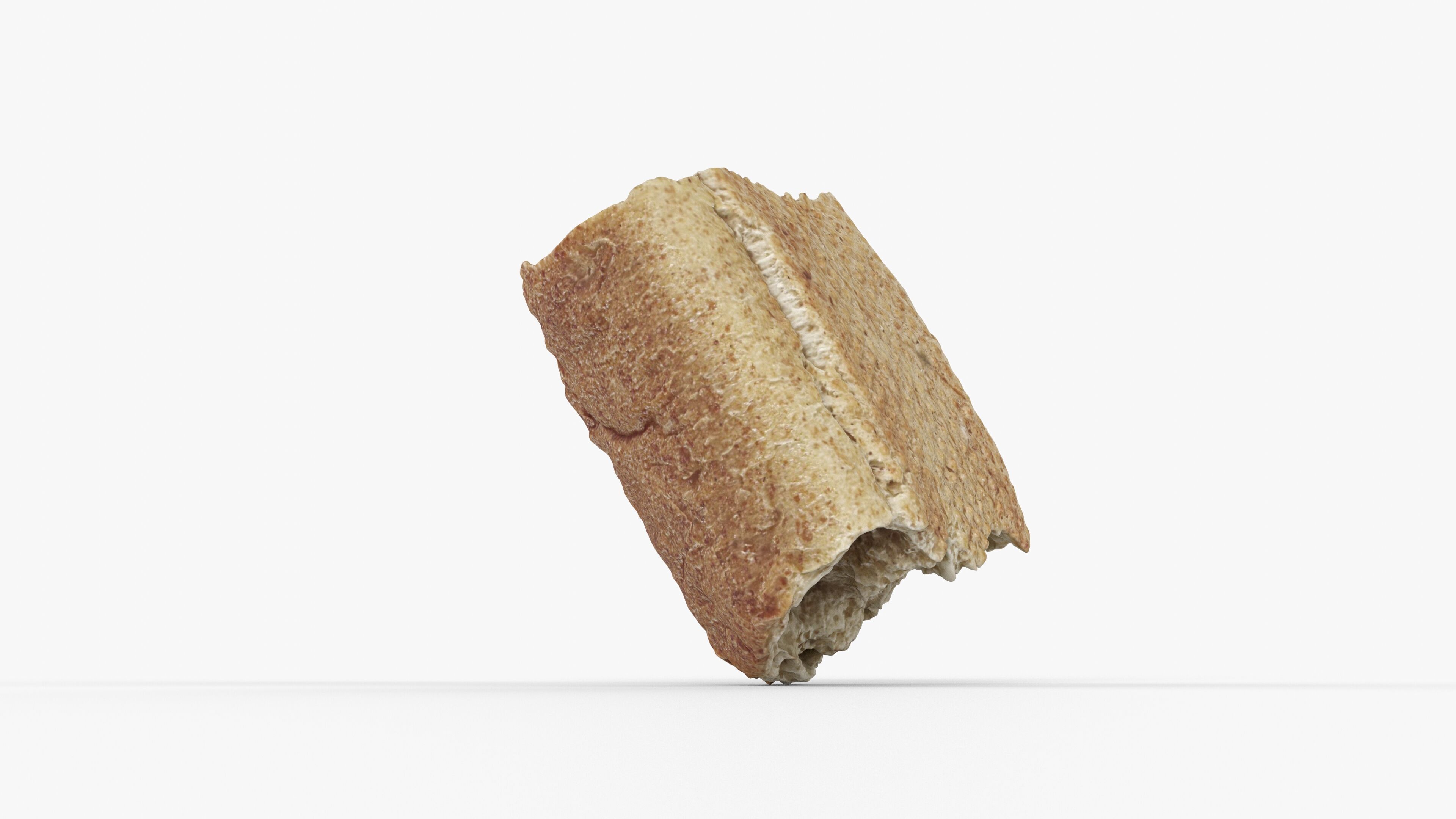 Photorealistic 3D scan of half a bread Low-poly 3D model_13