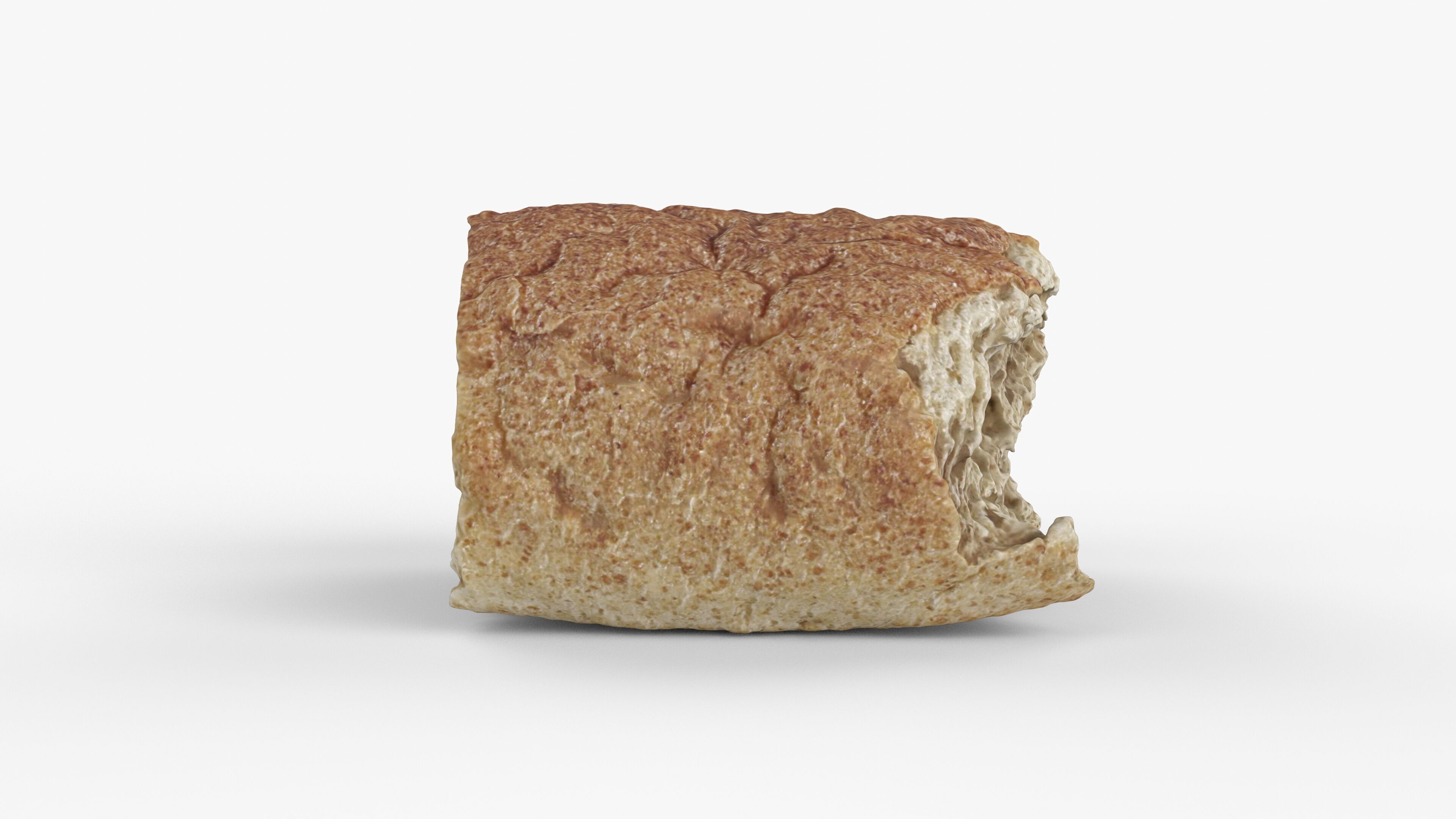 Photorealistic 3D scan of half a bread Low-poly 3D model_6