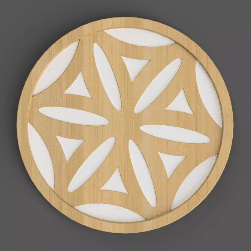 geometric coaster - table top - keychain- wall art 3D stl 6 3D print model