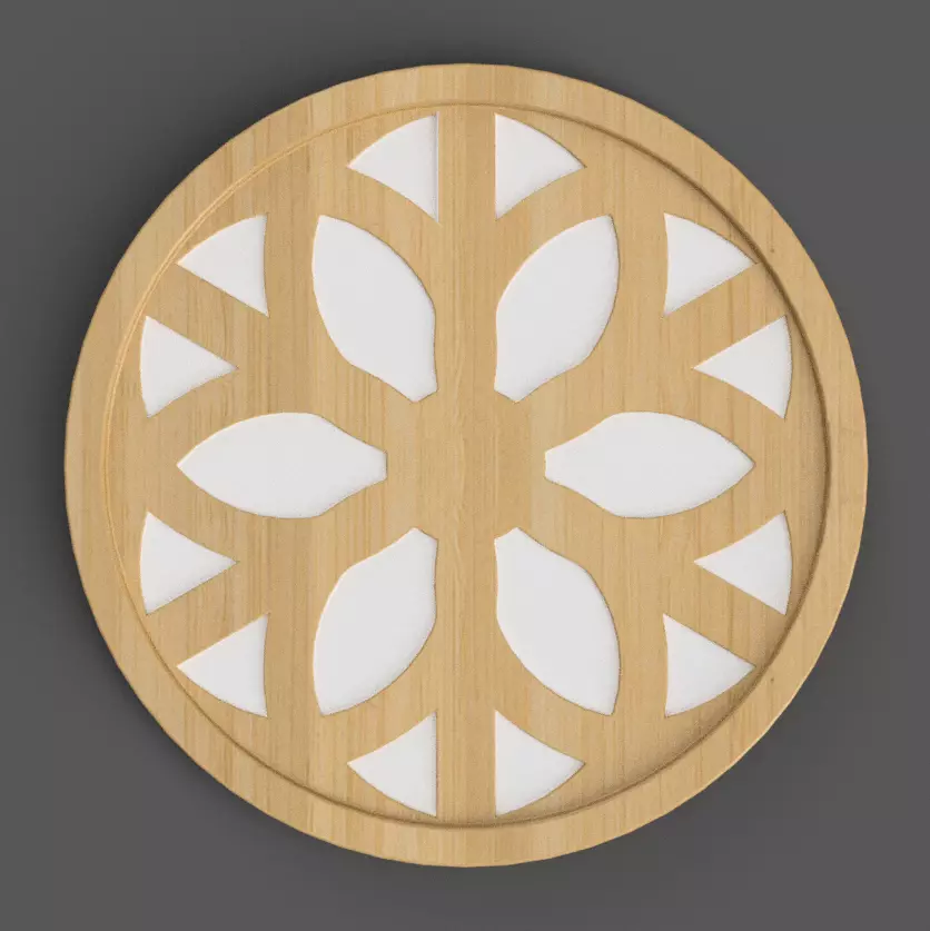 geometric coaster - table top - keychain- wall art 3D stl 7 3D print model