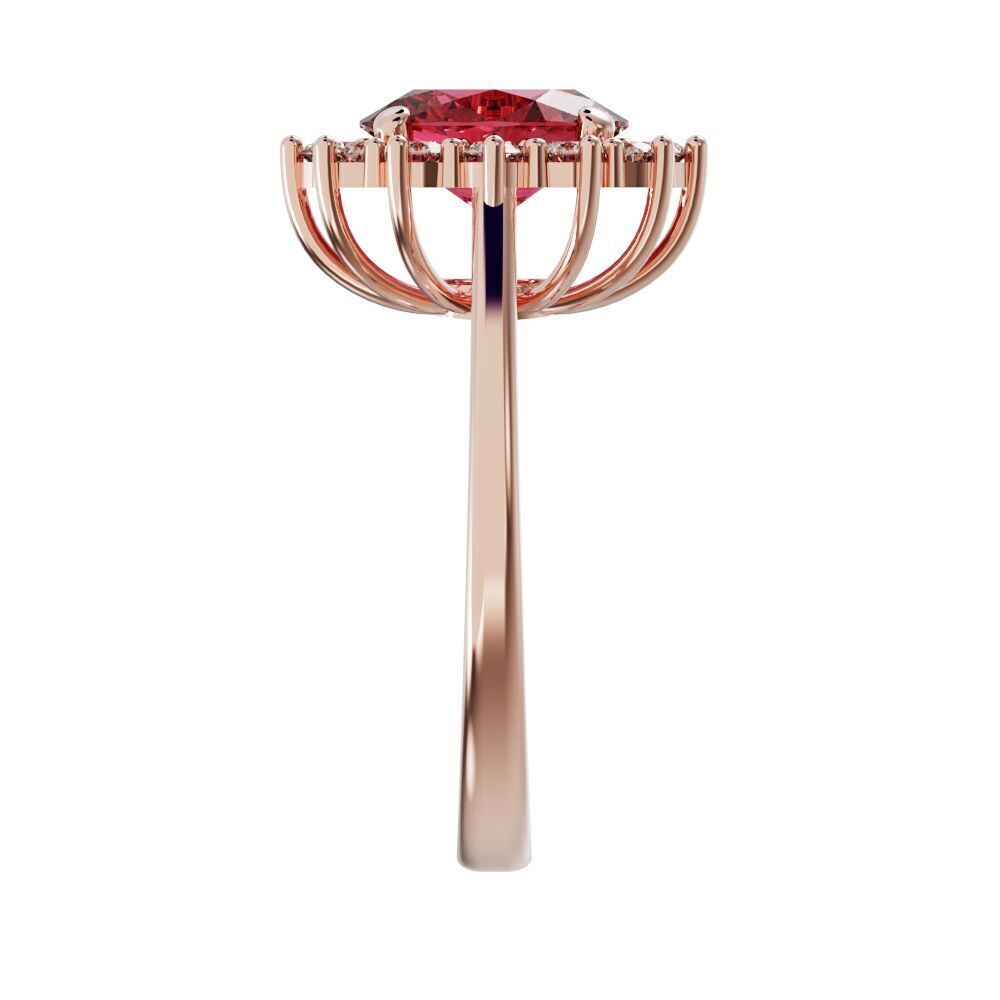 Oval halo engagement ring 3D print model_6