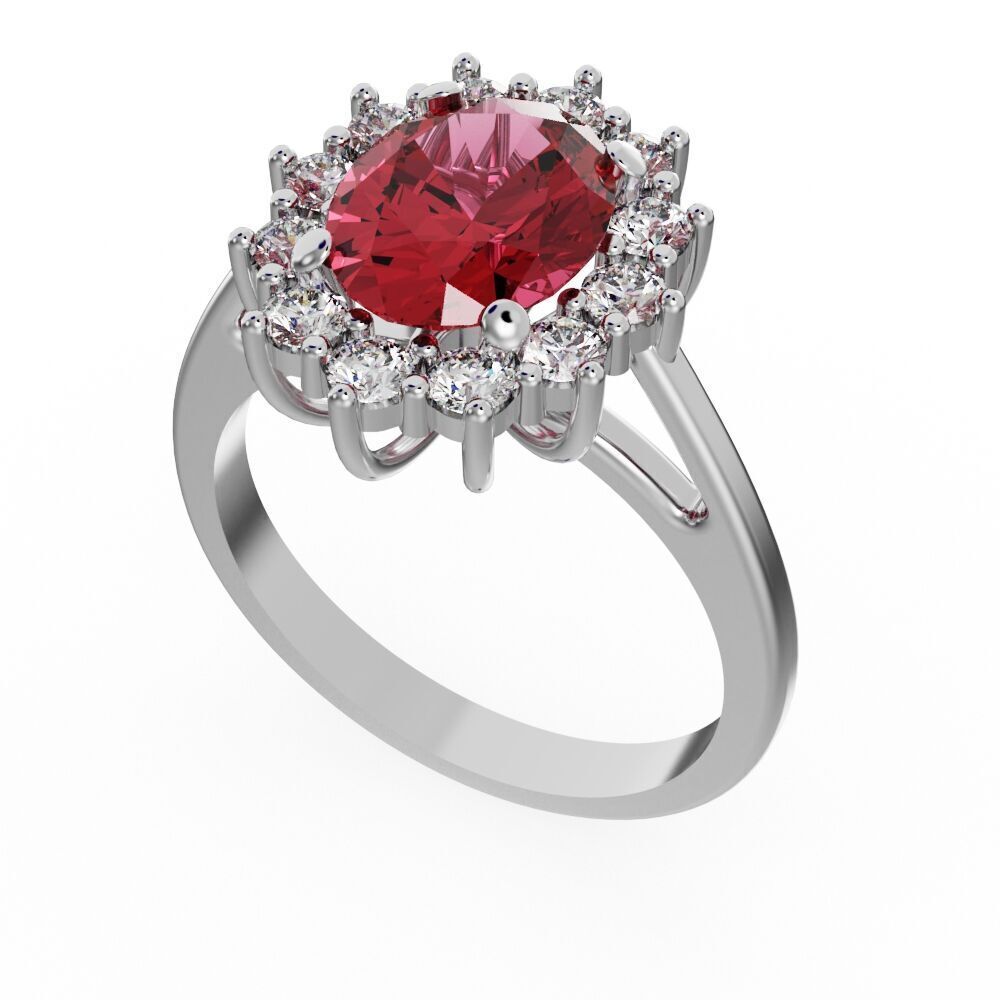 Oval halo engagement ring 3D print model_15