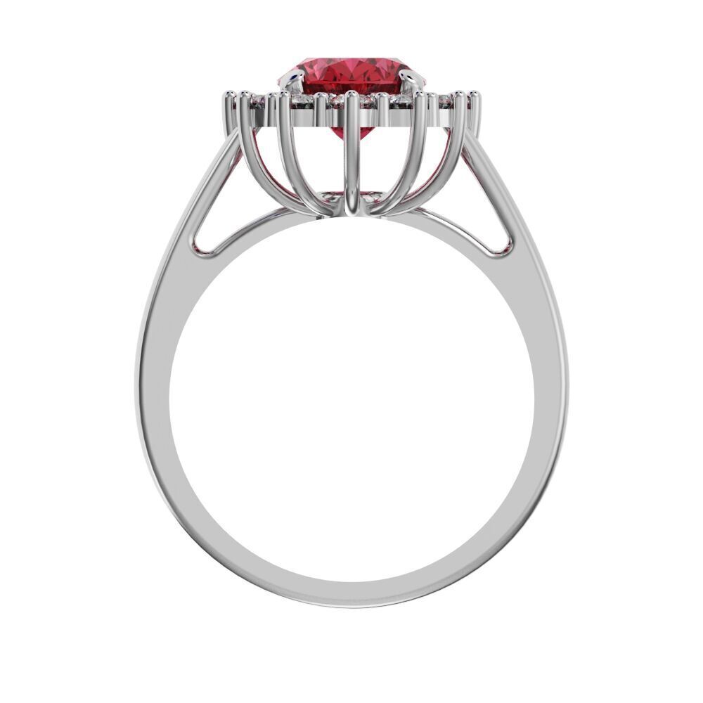 Oval halo engagement ring 3D print model_13
