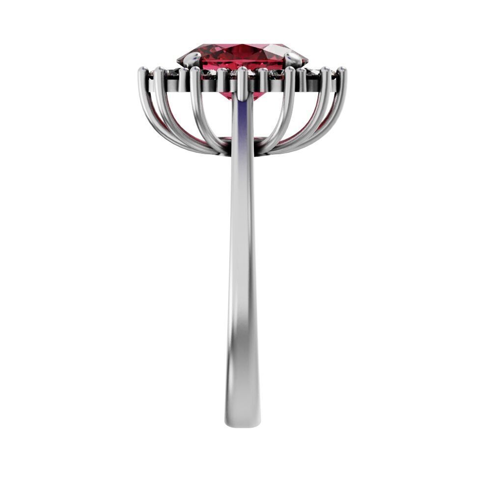 Oval halo engagement ring 3D print model_10