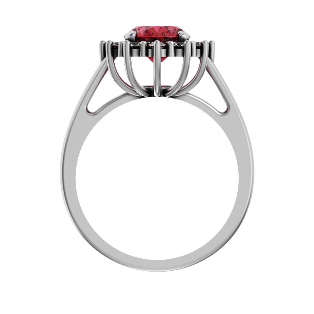 Oval halo engagement ring 3D print model_9