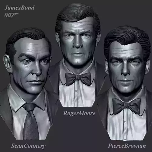 James Bond 3 ACTORS 3D print model
