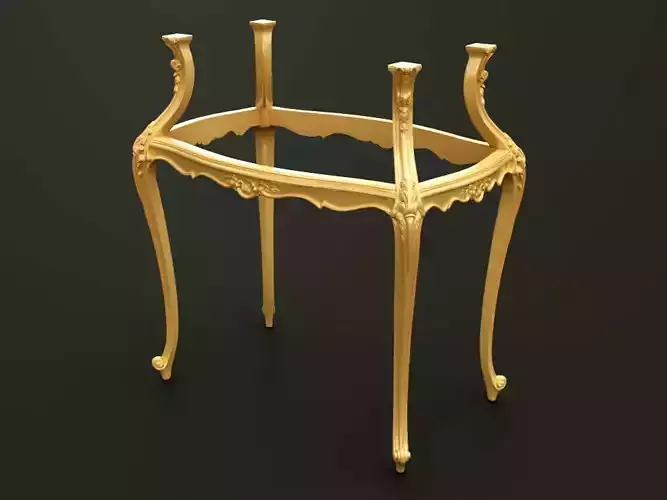 Classic Baroque Style Wooden Table Base for CNC